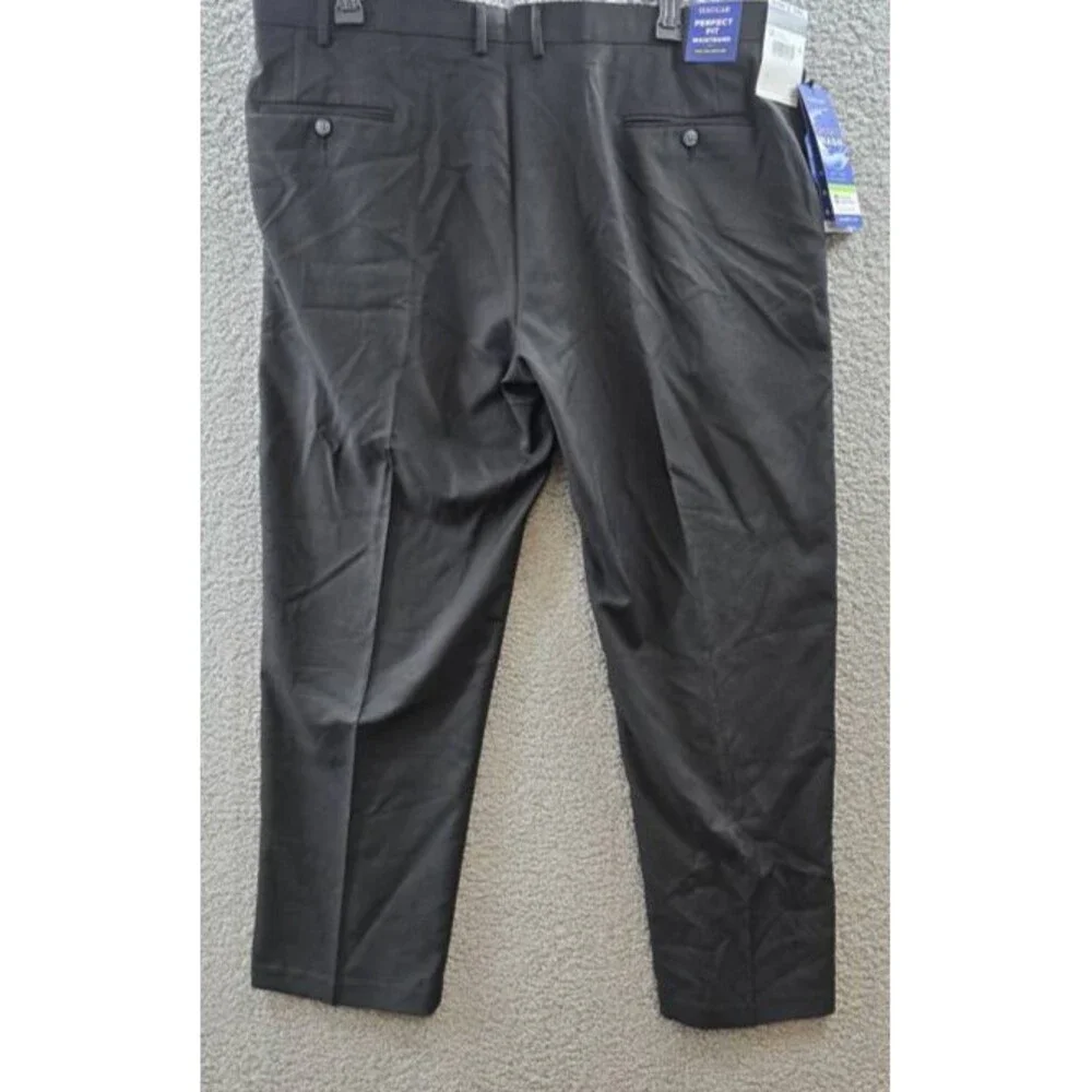 Haggar Smart Wash Classic Fit Suit Separates Pants Men's 44x30 Black Hook & Bar